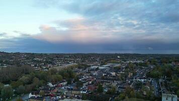 hoog hoek drone's camera beeldmateriaal van centraal hemel hennepstad stad van Engeland Verenigde koninkrijk. november 5e, 2023 video