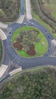 Aerial View of Corby Town of Northamptonshire, England United Kingdom on Cold and Cloudy Day of January 11th, 2024 video