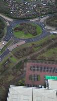 Aerial View of Corby Town of Northamptonshire, England United Kingdom on Cold and Cloudy Day of January 11th, 2024 video