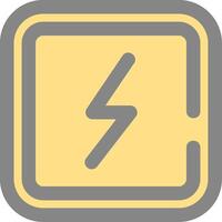 Electricity Line Filled Light Icon vector