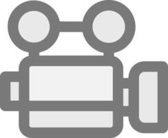 Video Line Filled Light Icon vector