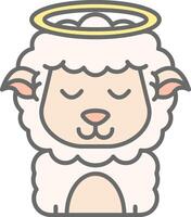 Angel Line Filled Light Icon vector