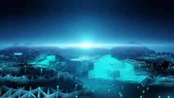 landscape abstract futuristic technology background video