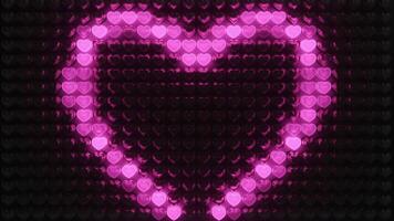 3d sweep light shape heart glow background video