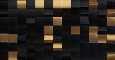 Abstract Gold Glitter Cube pattern background video