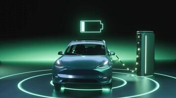 elektrisch Fahrzeug Batterie Zelle aufladen Grafik video