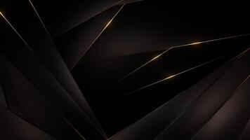 abstrakt guld rand geometrisk svart guld bakgrund video