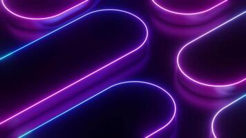 Abstract geometric neon light background video