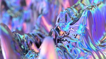 Abstract liquid wavy animation iridescent reflection video