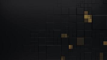 abstrakt geometrisk svart och guld bakgrund. video