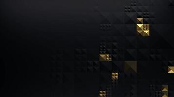 Abstract geometric black and gold background. video