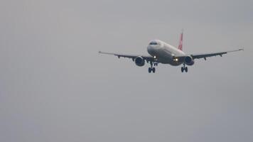 MOSCOW, RUSSIAN FEDERATION - JULY 29, 2021 - Airbus A321 of Nordwind Airlines approaching landing at Sheremetyevo airport video