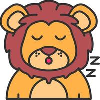 Sleep Line Filled Light Icon vector