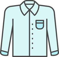 formal camisa línea lleno ligero icono vector