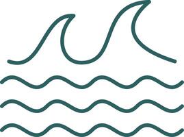 Sea Line Gradient Icon vector