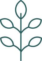Leaf Line Gradient Icon vector