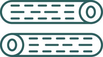 Wood Log Line Gradient Icon vector