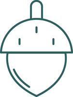 Acorn Line Gradient Icon vector