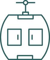 Gondola Line Gradient Icon vector