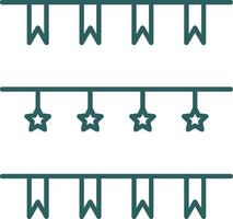 Garland Line Gradient Icon vector