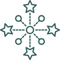 Fireworks Line Gradient Icon vector