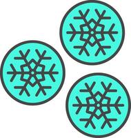 Snowball Line Filled Light Icon vector