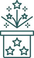 Magic Box Line Gradient Icon vector