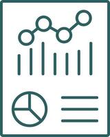 Graphical Report Line Gradient Icon vector