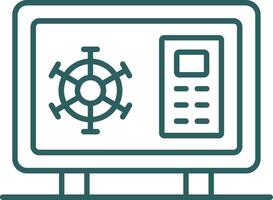 Safe Box Line Gradient Icon vector