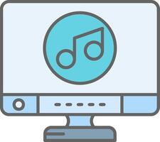 Music Line Filled Light Icon vector