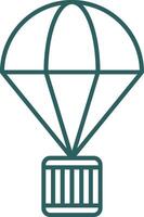 Parachute Line Gradient Icon vector