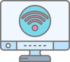 Wifi Line Filled Light Icon vector