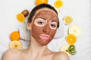 Natural homemade fruit facial masks. Fresh fruit photo