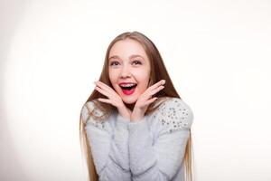 Healthy, beautiful smile, the child to the dentist.Portrait of a little girl with orthodontic appliance . photo