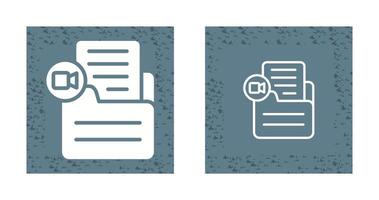 Document Insert Video Vector Icon
