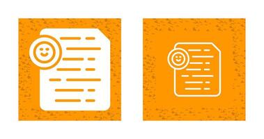 Document Insert Emoji Vector Icon