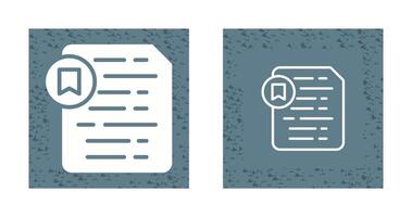 Document Insert Bookmark Vector Icon