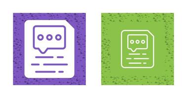Document Insert Comment Vector Icon