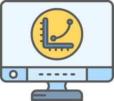 Graph Line Filled Light Icon vector