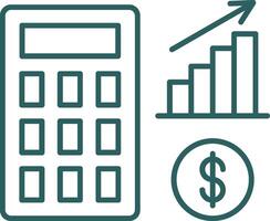 Accounting Line Gradient Icon vector