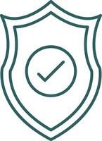 Safety Line Gradient Icon vector