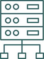 Structured Data Line Gradient Icon vector