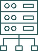 Structured Data Line Gradient Icon vector