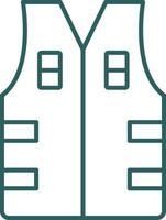 Bullet Proof Vest Line Gradient Icon vector