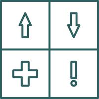 Swot Analysis Line Gradient Icon vector