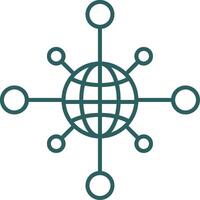 Networking Line Gradient Icon vector
