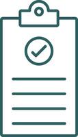 Checklist Line Gradient Icon vector