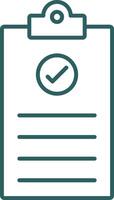 Checklist Line Gradient Icon vector