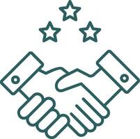 Partnership Handshake Line Gradient Icon vector