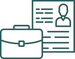 Suitcase Line Gradient Icon vector